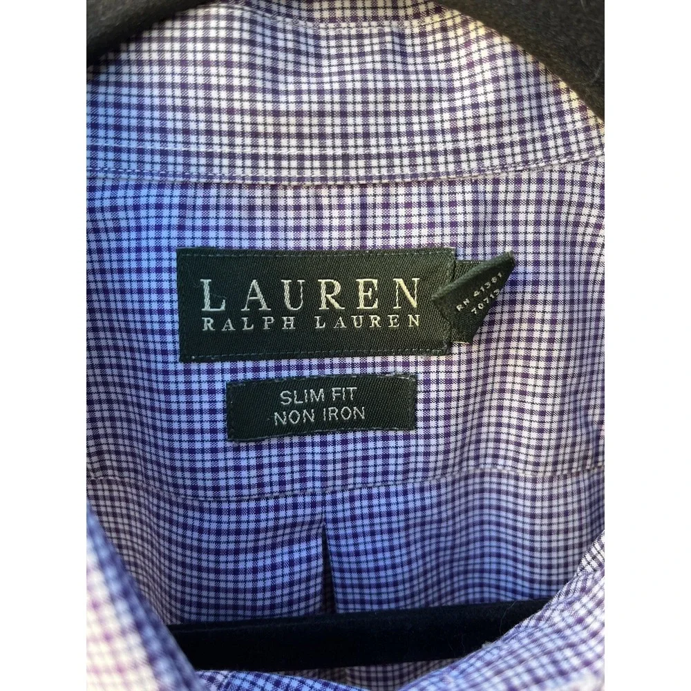 Men's Polo Ralph Lauren Button-Down Shirt Multicolor Striped 16 1/2 Cotton Prep